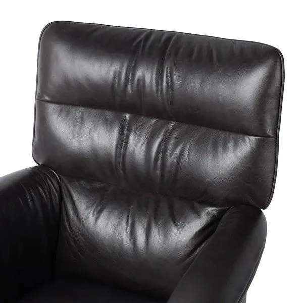 Executive Black Leather Desk Chair