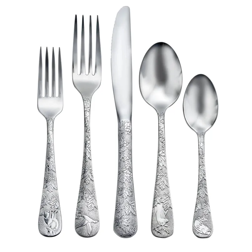 Exquisite American Wildlife Flatware Set