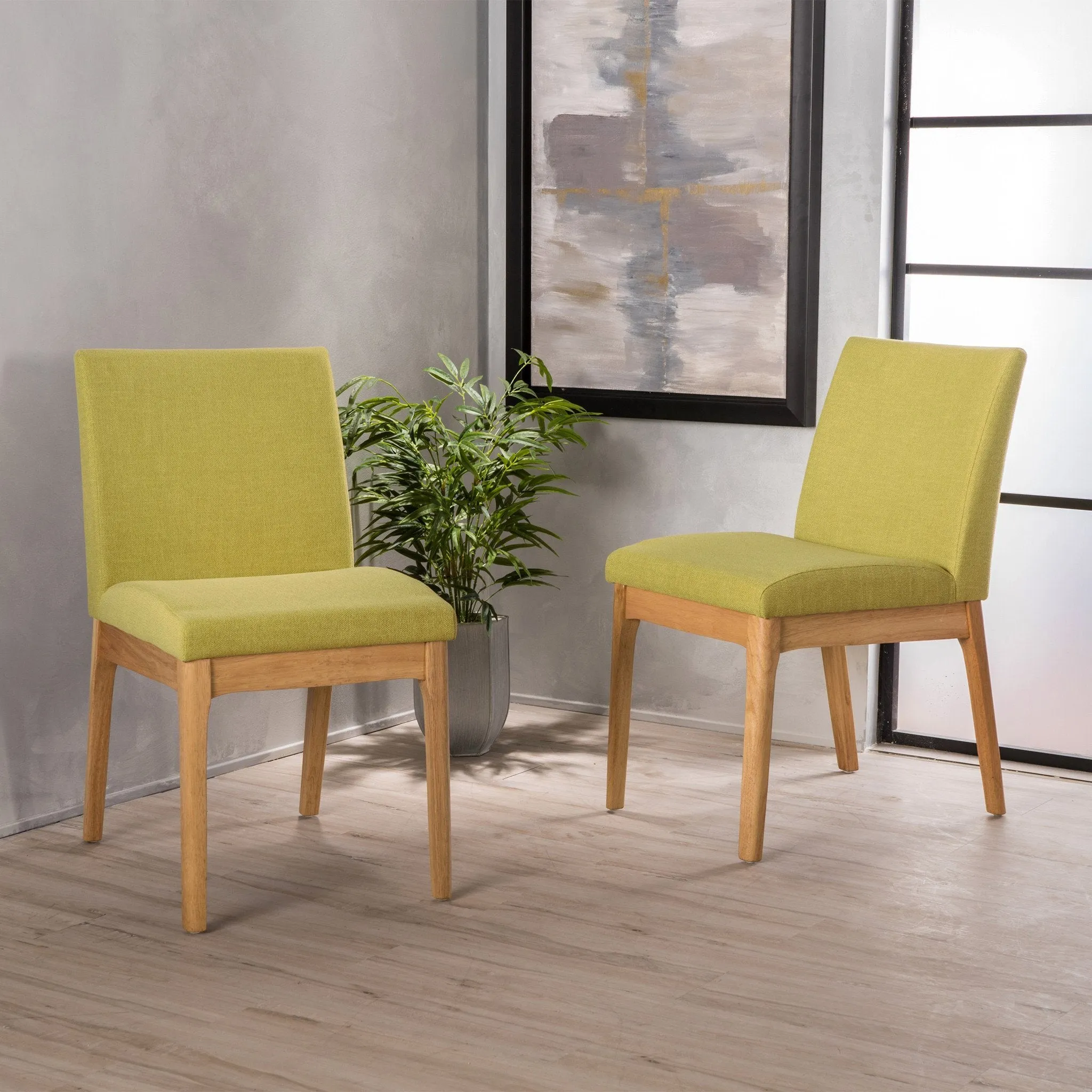 Fabric & Wood Finish Dining Chair (Set of 2) - NH489892 dining table set, 6-piece dining set