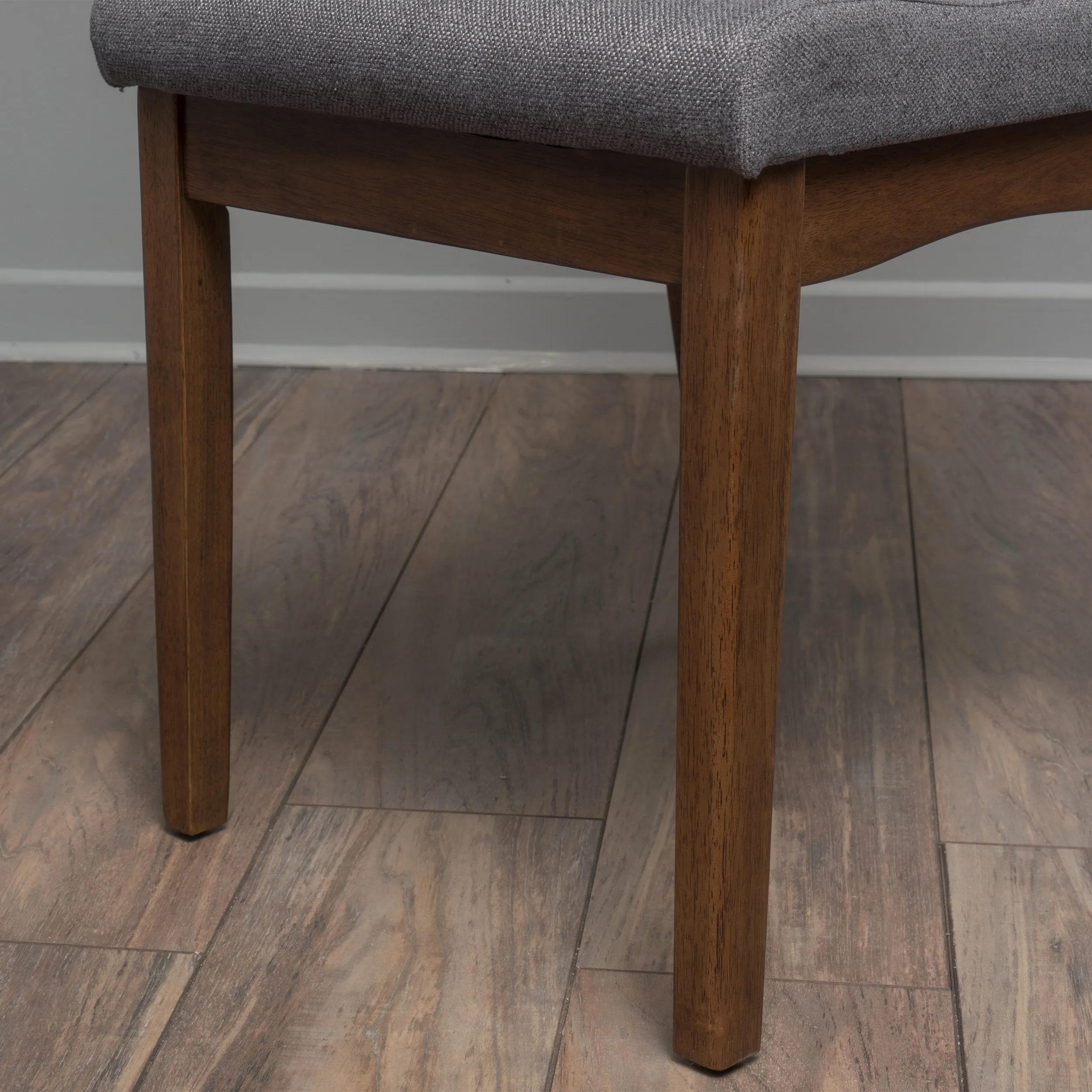 Fabric & Wood Finish Mid-Century Modern Dining Chairs (Set of 2) - NH120003