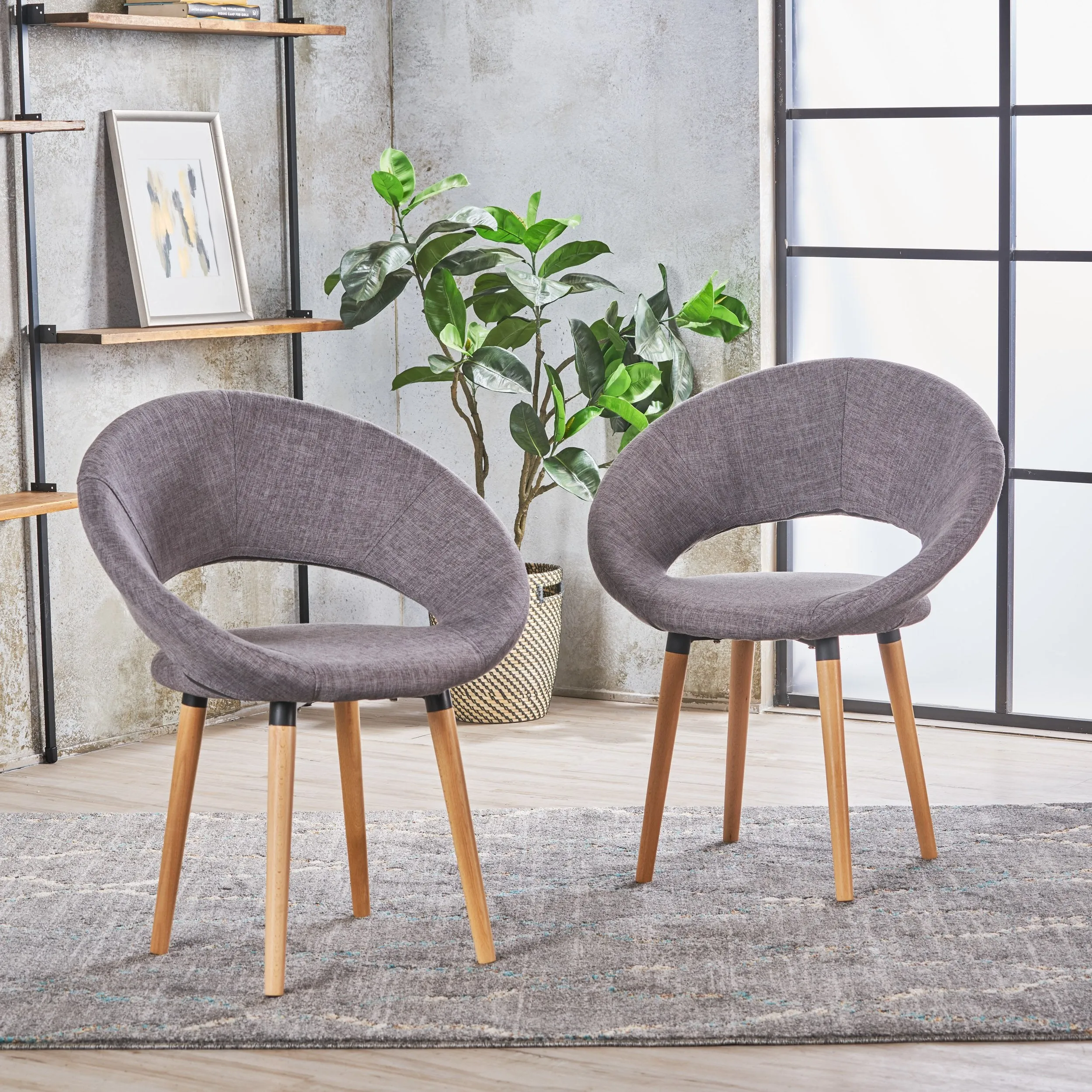 Fabric Modern Dining Chair (Set of 2) - NH002103 dining table set, 6-piece dining set