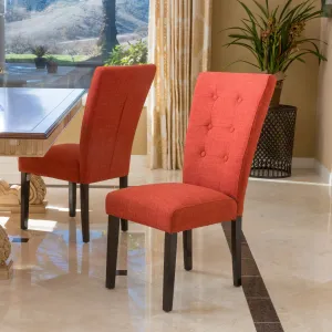 Fabric Orange Dining Chair (Set of 2) - NH145692 dining table set, 6-piece dining set