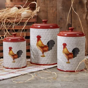 Farm Check Rooster Canister Set kitchen utensils, spatula set