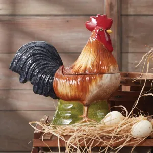 Farm Check Rooster Cookie Jar kitchen utensils, spatula set