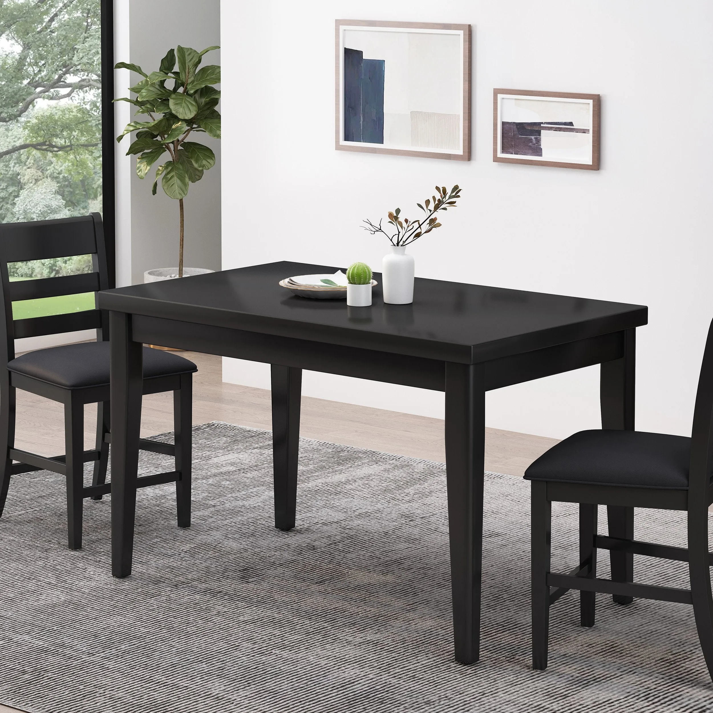 Farmhouse Counter Height Wood Dining Table - NH796413