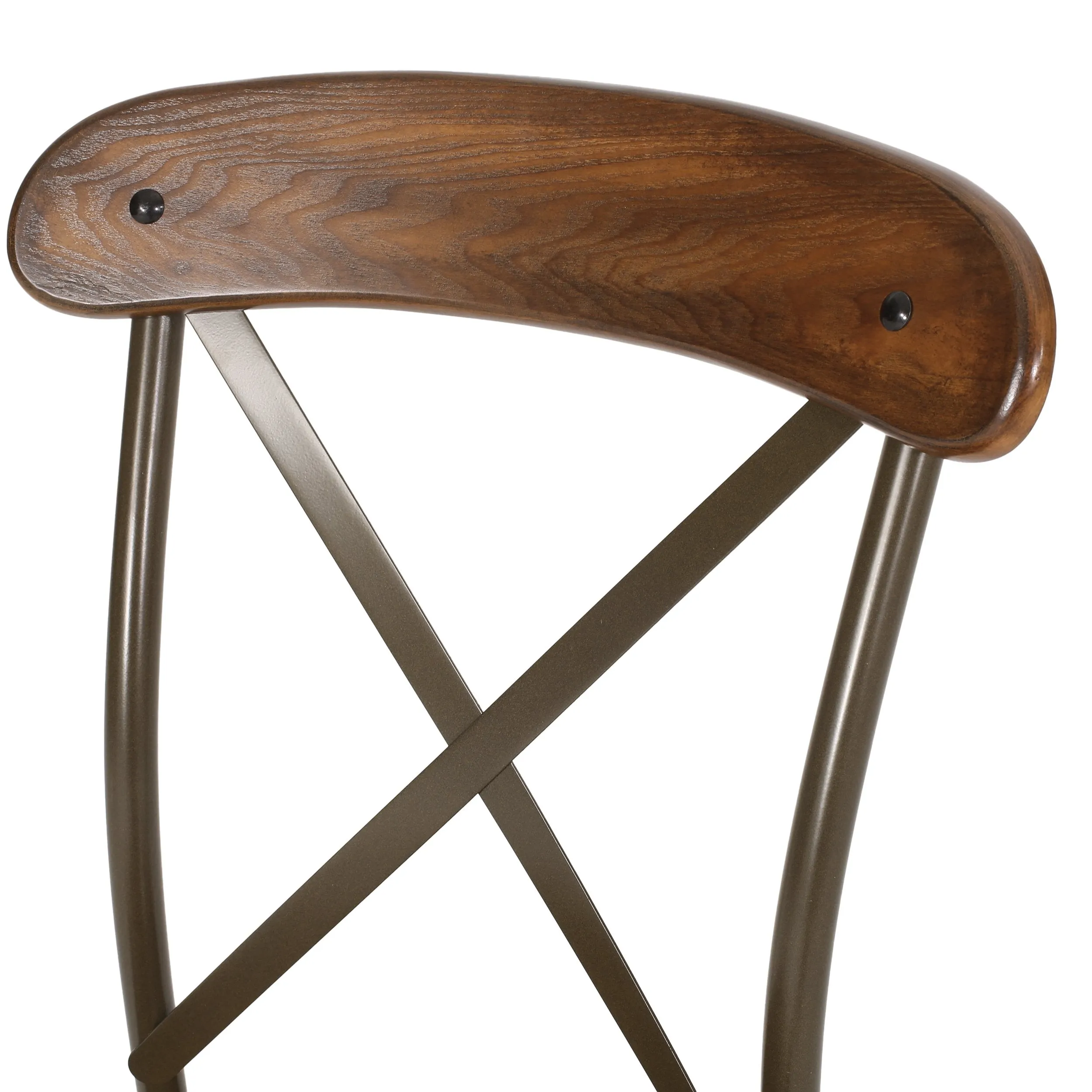Farmhouse Crossback Dining Chairs, Set of 2, Dark Brown and Espresso - NH495413