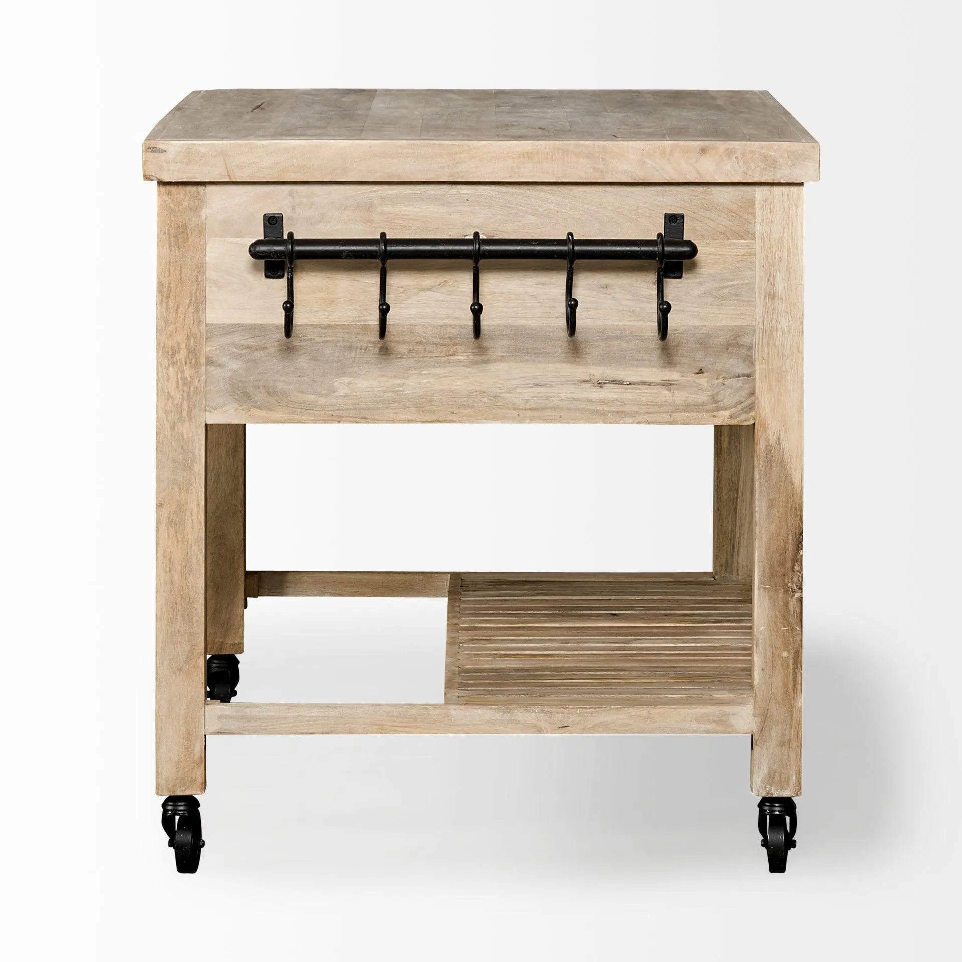 Farmhouse Rolling Kitchen Island Or Bar Cart