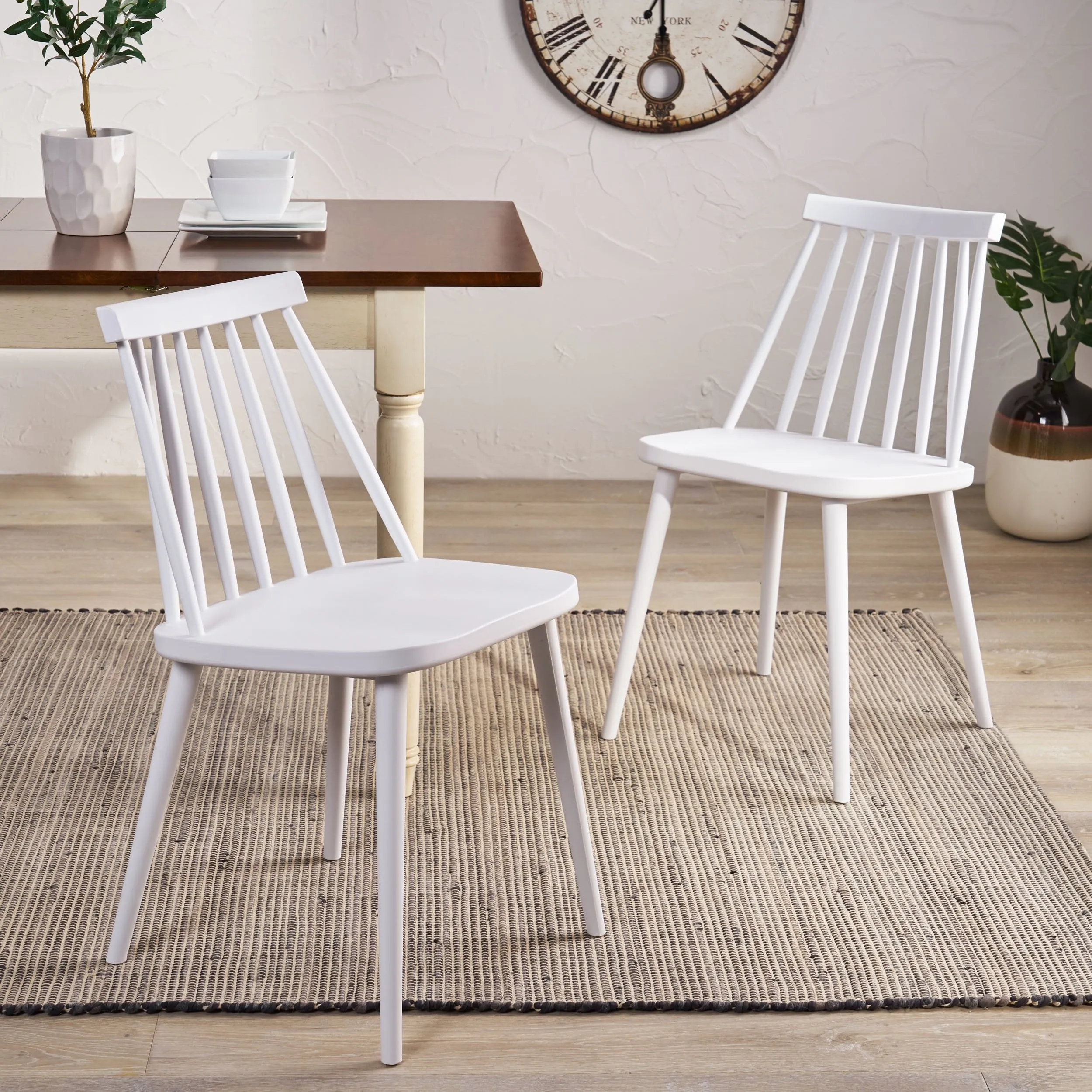 Farmhouse Spindle-Back Dining Chair (Set of 2) - NH590803 dining table set, 6-piece dining set
