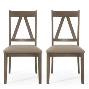Farmhouse Upholstered Wood Dining Chairs, Set of 2 - NH396413 dining table set, 6-piece dining set