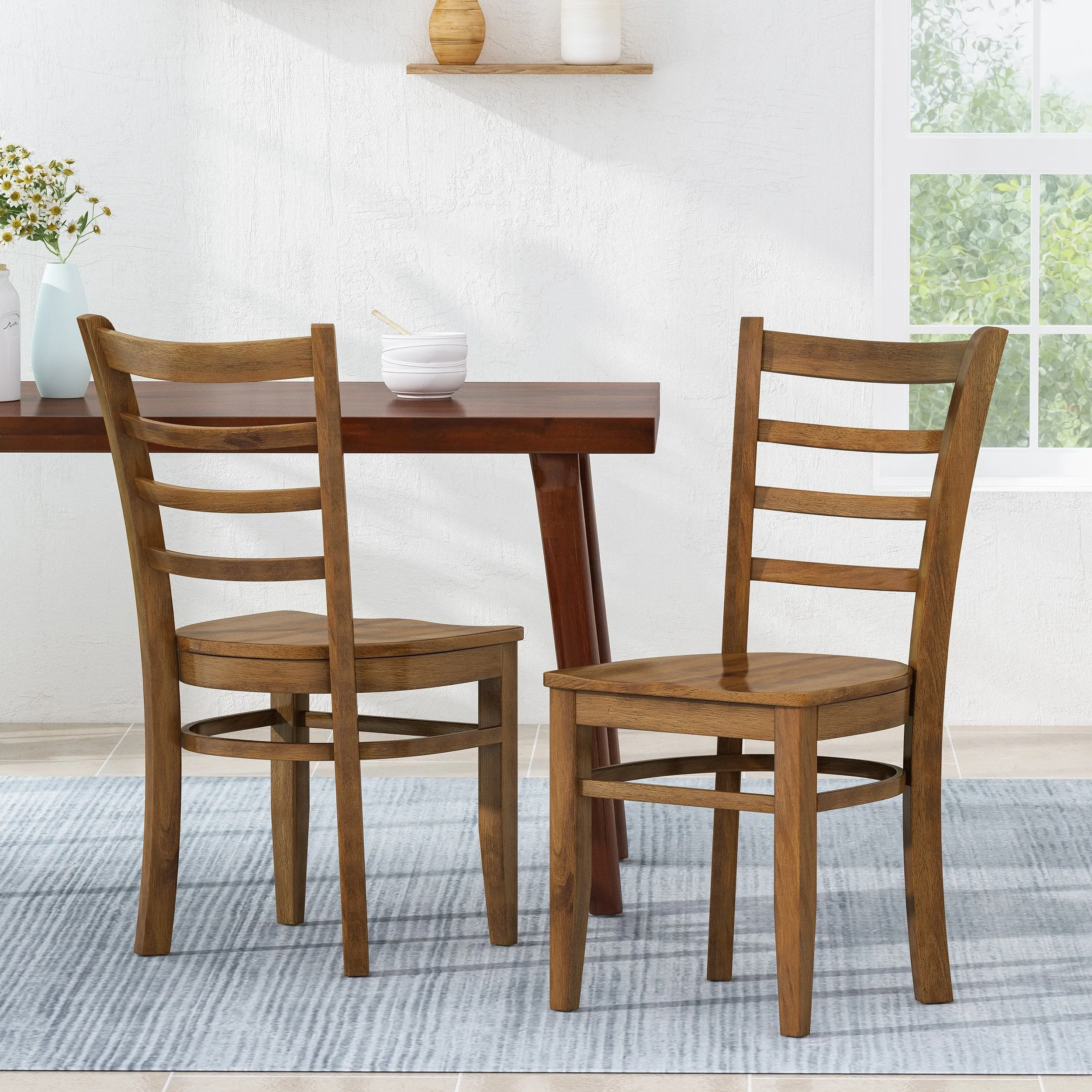 Farmhouse Wooden Dining Chairs (Set of 2) - NH486313