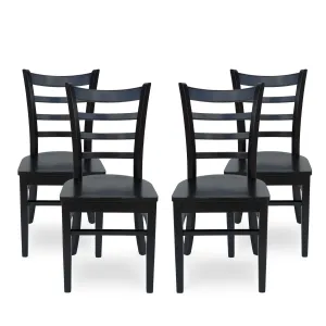 Farmhouse Wooden Dining Chairs (Set of 4) - NH786313 dining table set, 6-piece dining set