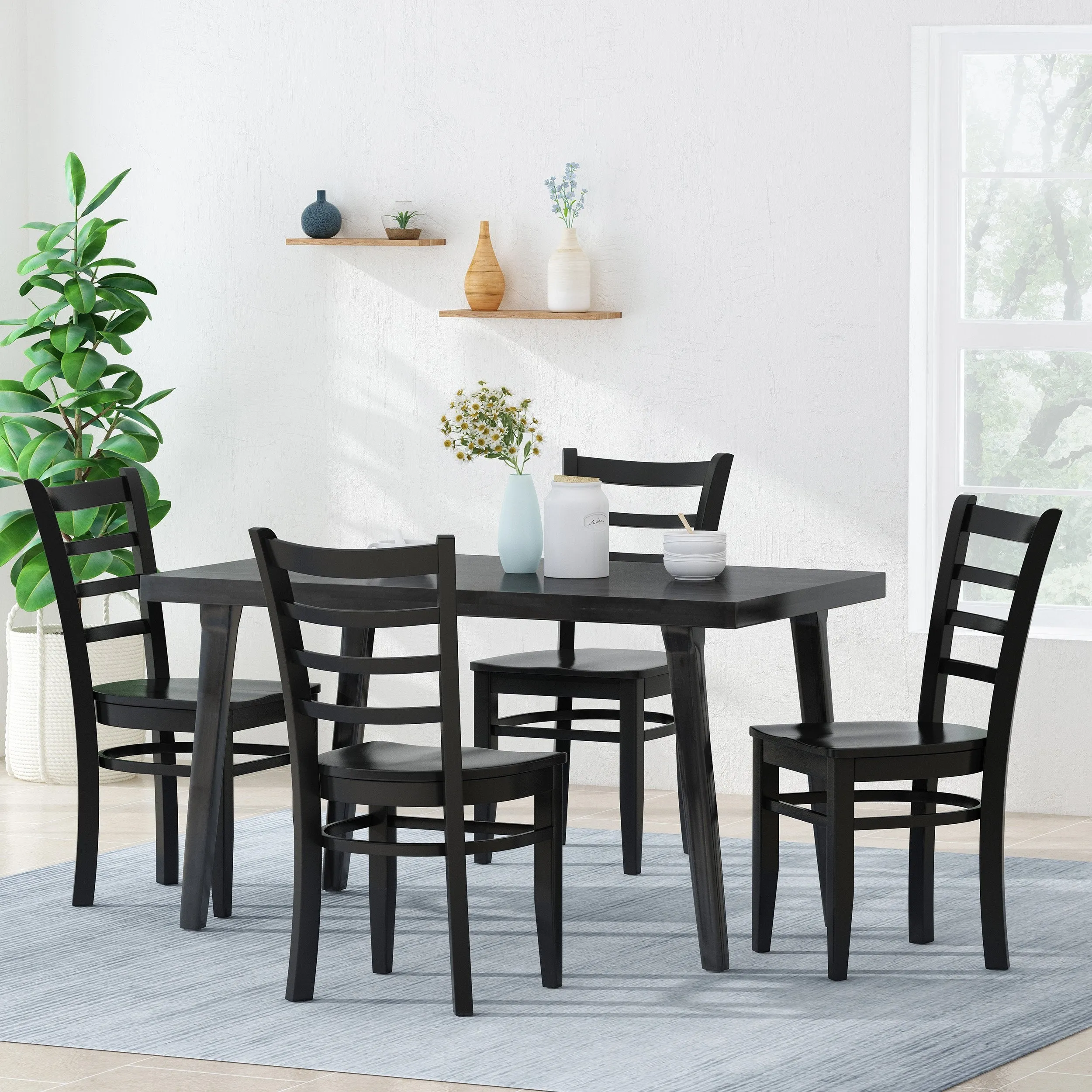 Farmhouse Wooden Dining Chairs (Set of 4) - NH786313