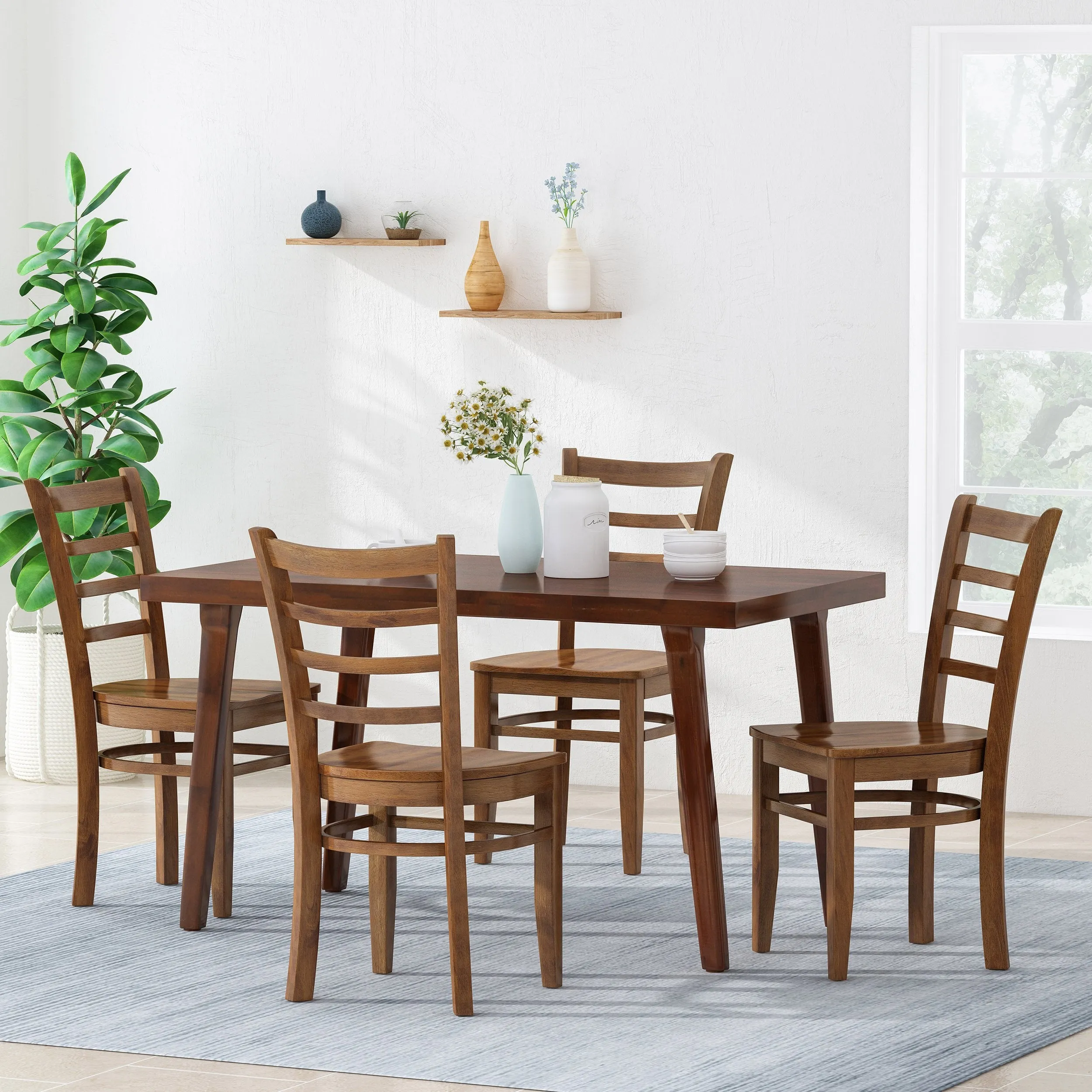 Farmhouse Wooden Dining Chairs (Set of 4) - NH786313