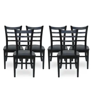 Farmhouse Wooden Dining Chairs (Set of 6) - NH986313 dining table set, 6-piece dining set