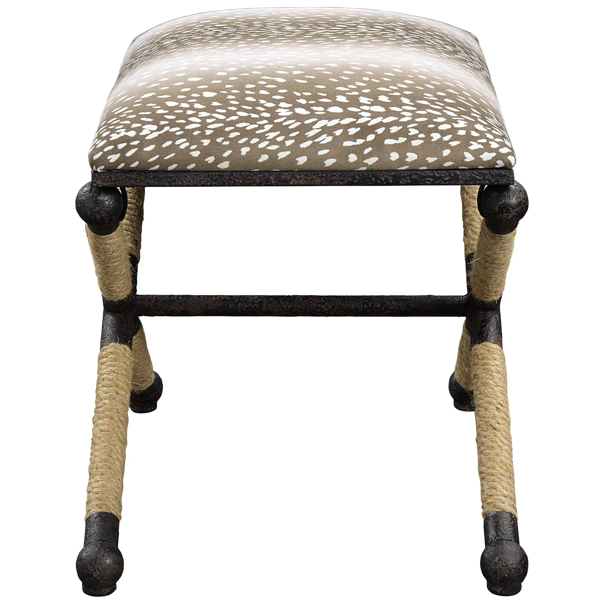 Fawn Print Iron Bench