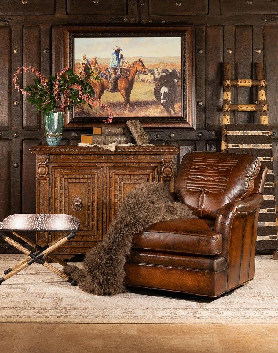 Fawn Print Iron Bench