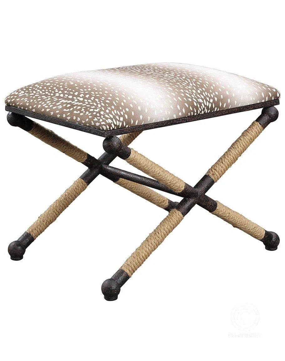 Fawn Print Iron Bench