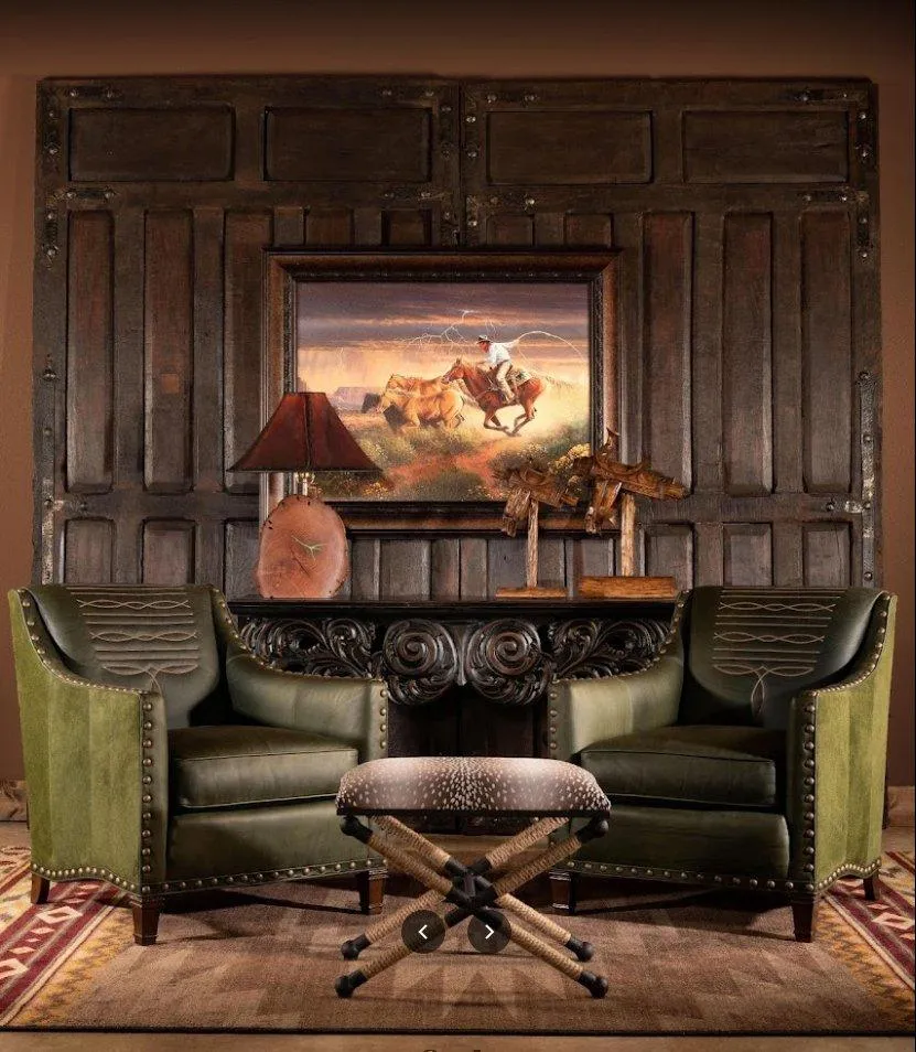 Fawn Print Iron Bench