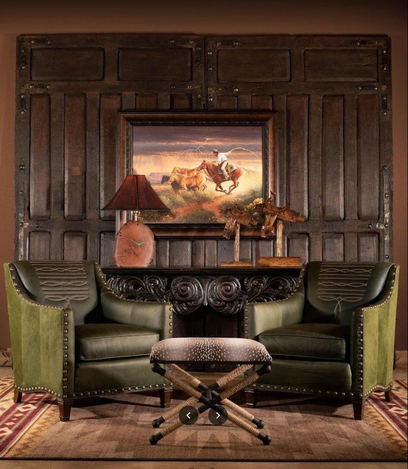 Fawn Print Iron Bench