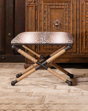 Fawn Print Iron Bench table runner, placemat