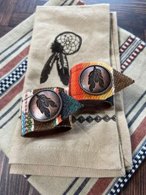 Feather Sunset Serape Napkin Rings toilet seat cover, slow close seat