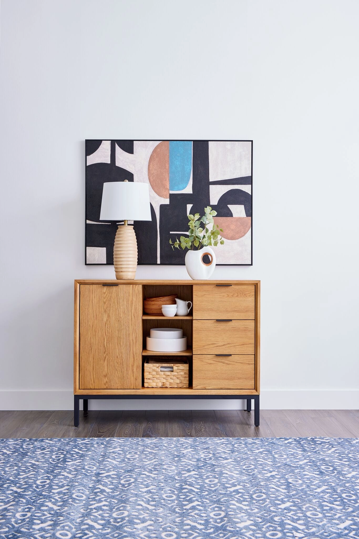 Feeling Connected - Newport Server - Oak and Black