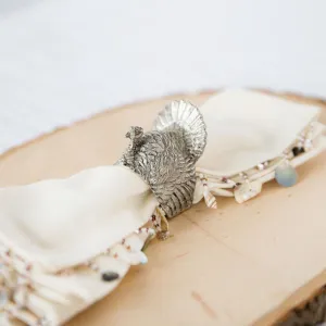 Festive Pewter Turkey Napkin Rings blender, kitchen appliance