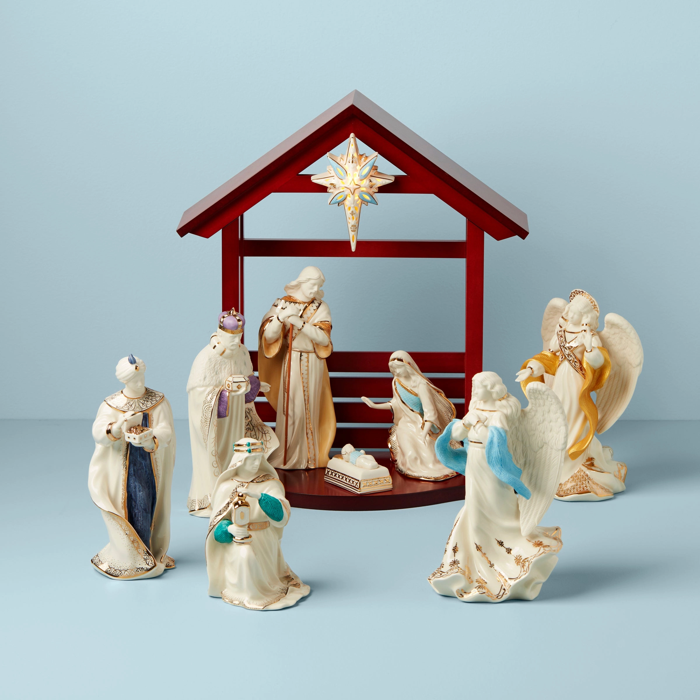 First Blessing Nativity 10-Piece Figurine Set