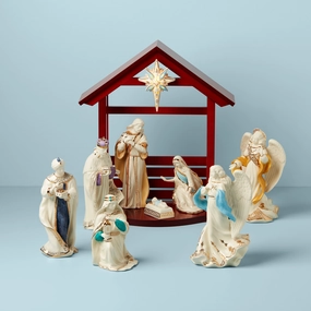 First Blessing Nativity 10-Piece Figurine Set