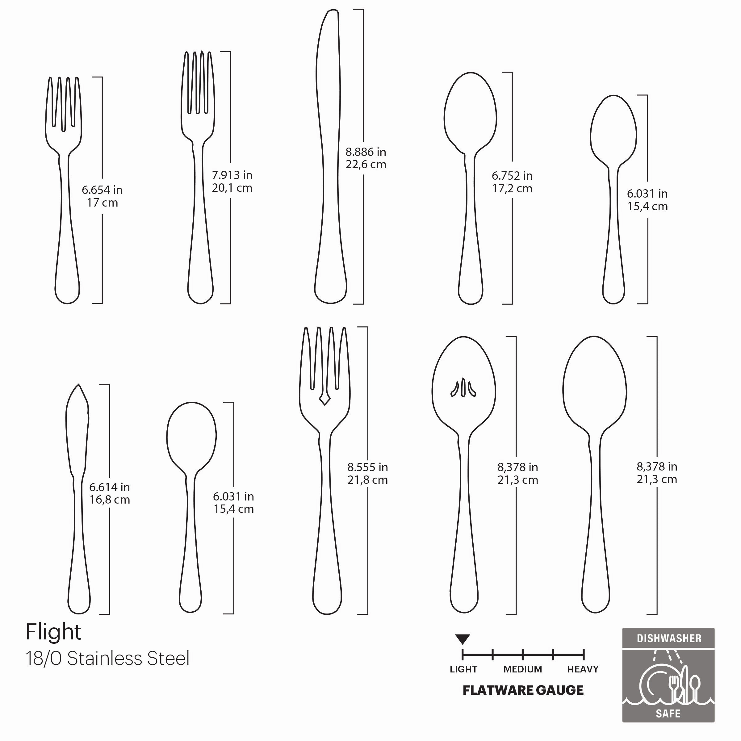 Flight 45 Piece Flatware Set