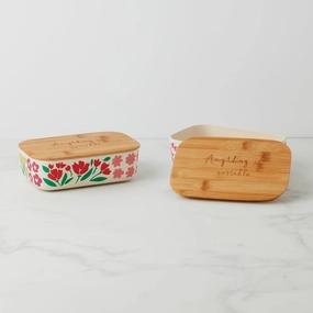 Floral Fields 2-Pc Container Set