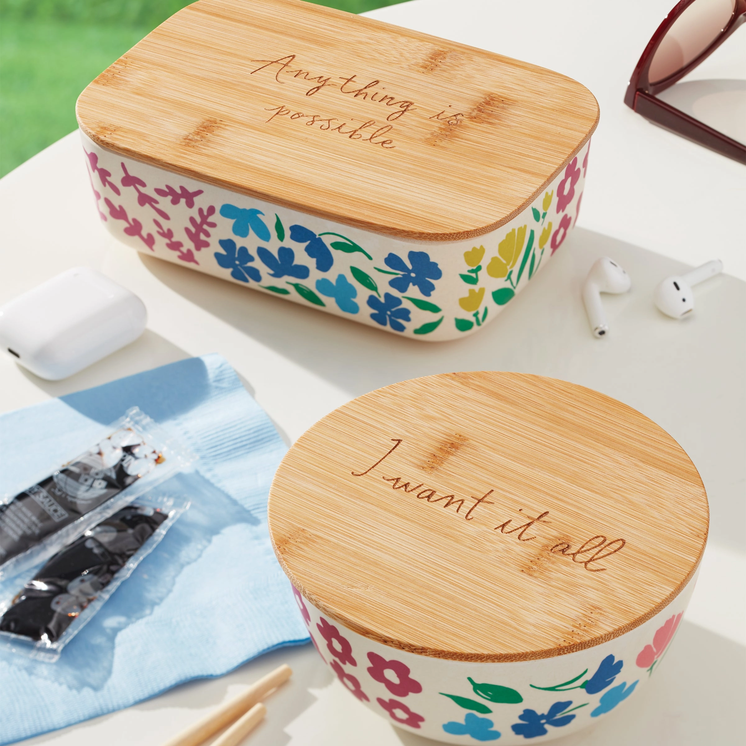 Floral Fields 2-Pc Container Set