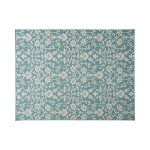 Foam Outdoor Botanical Area Rug, Blue and Ivory - NH775803 patio chairs, outdoor seating