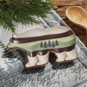 Forest Bluff Bear Spoon Rest toilet seat cover, slow close seat