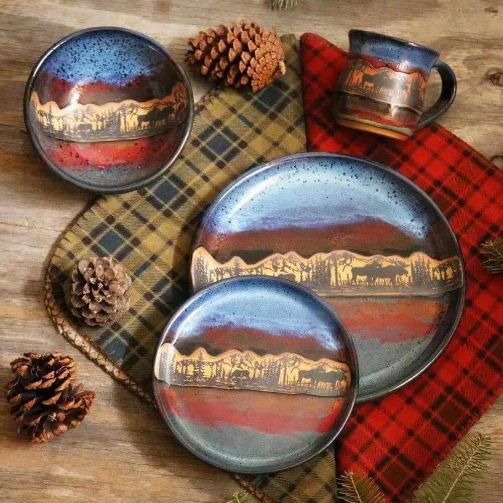 Forest Moose Pottery Dinnerware