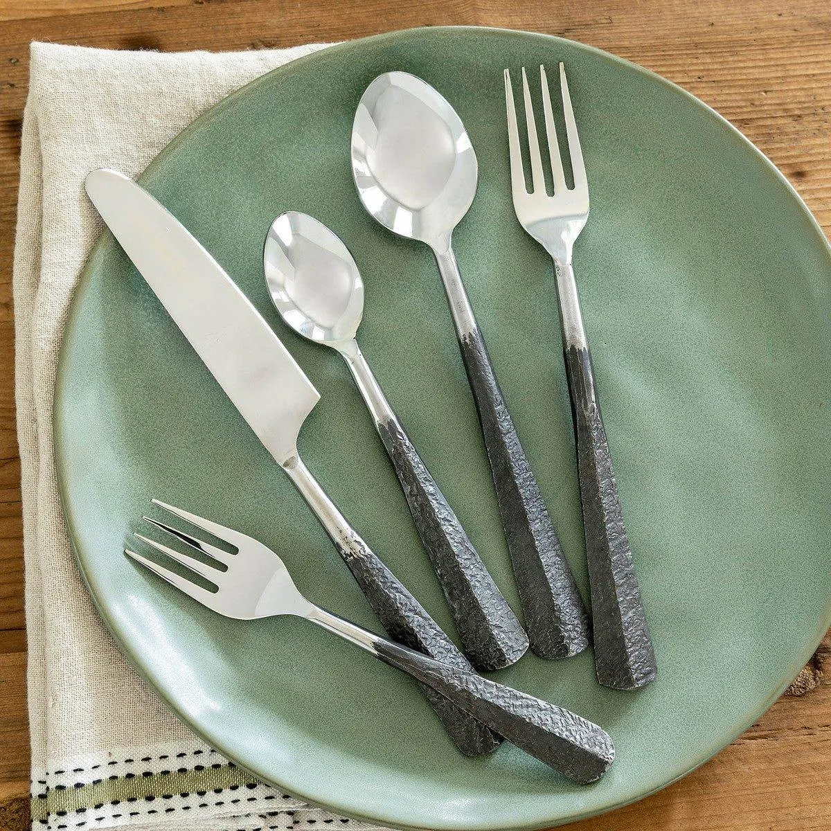 Forged Black Handled Flatware