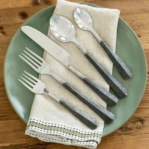 Forged Black Handled Flatware toilet seat cover, slow close seat