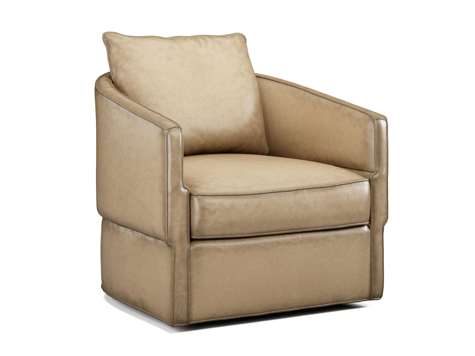 Foster Luxury Burnished Leather Swivel Chair