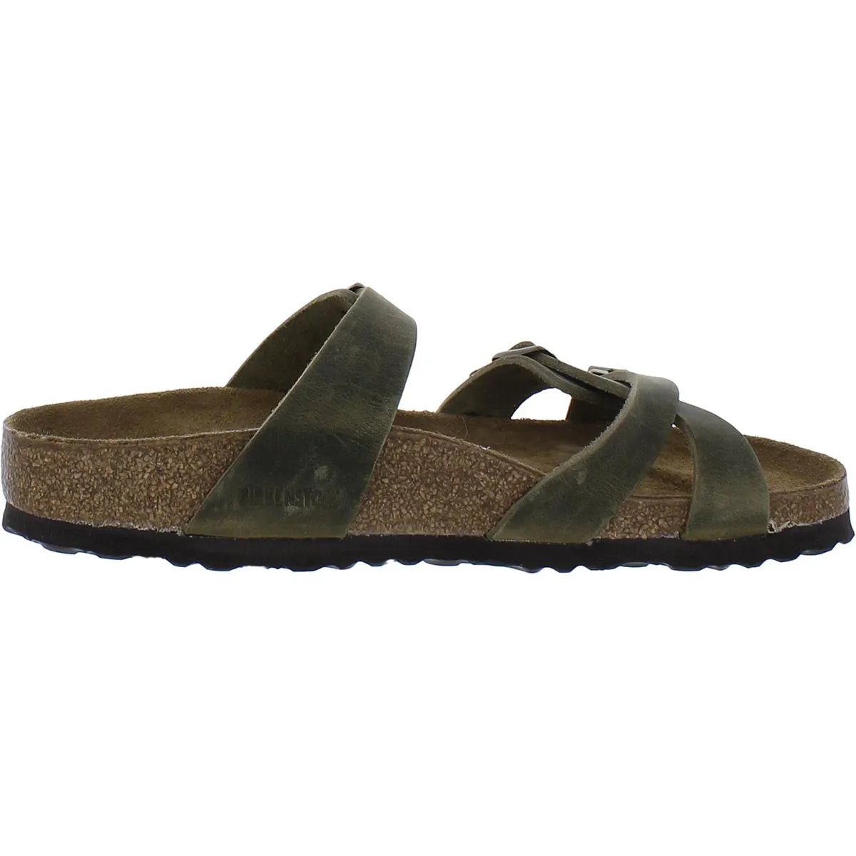 Franca Womens Leather Strappy Slide Sandals