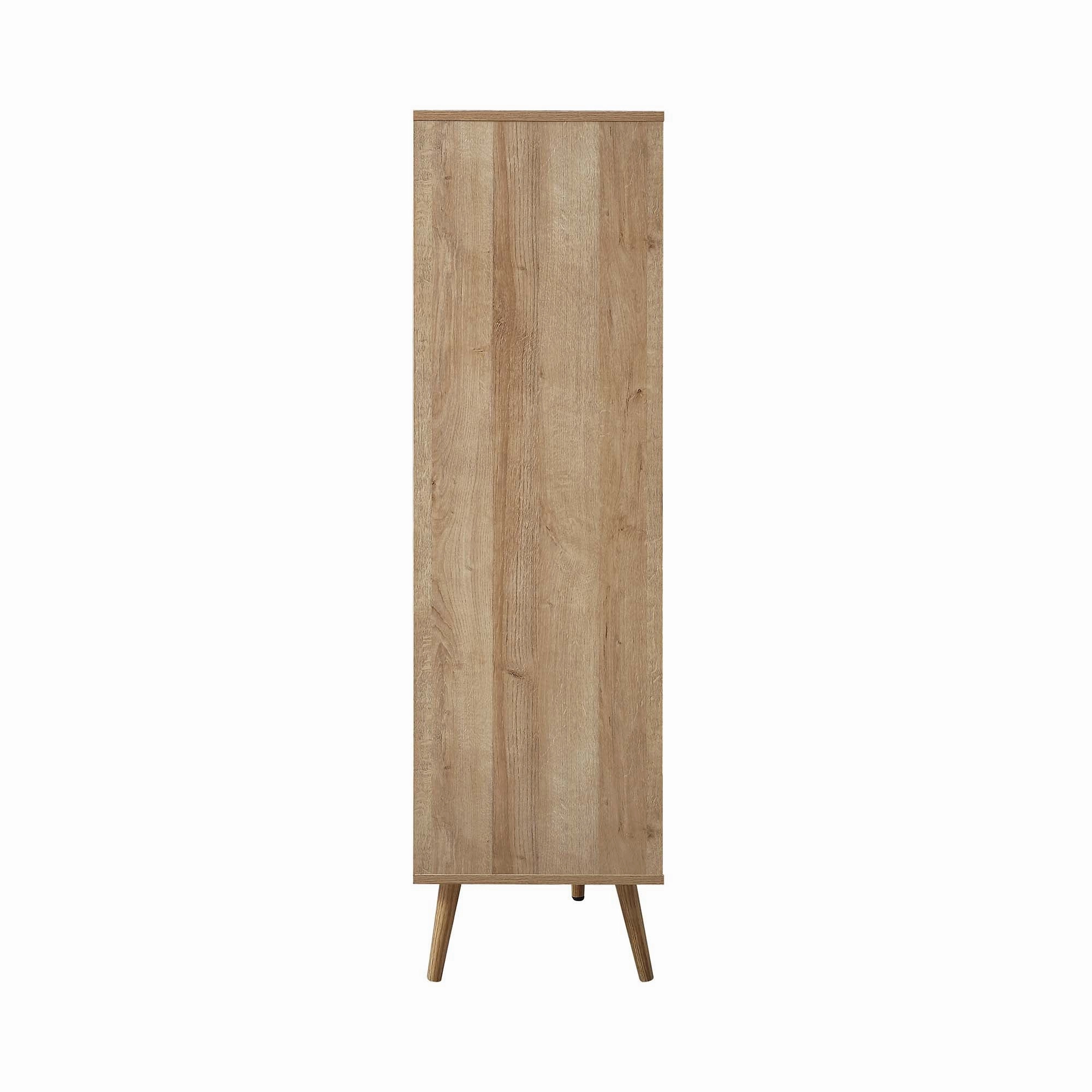 Frances Woven Rattan Display Cabinet, Natural