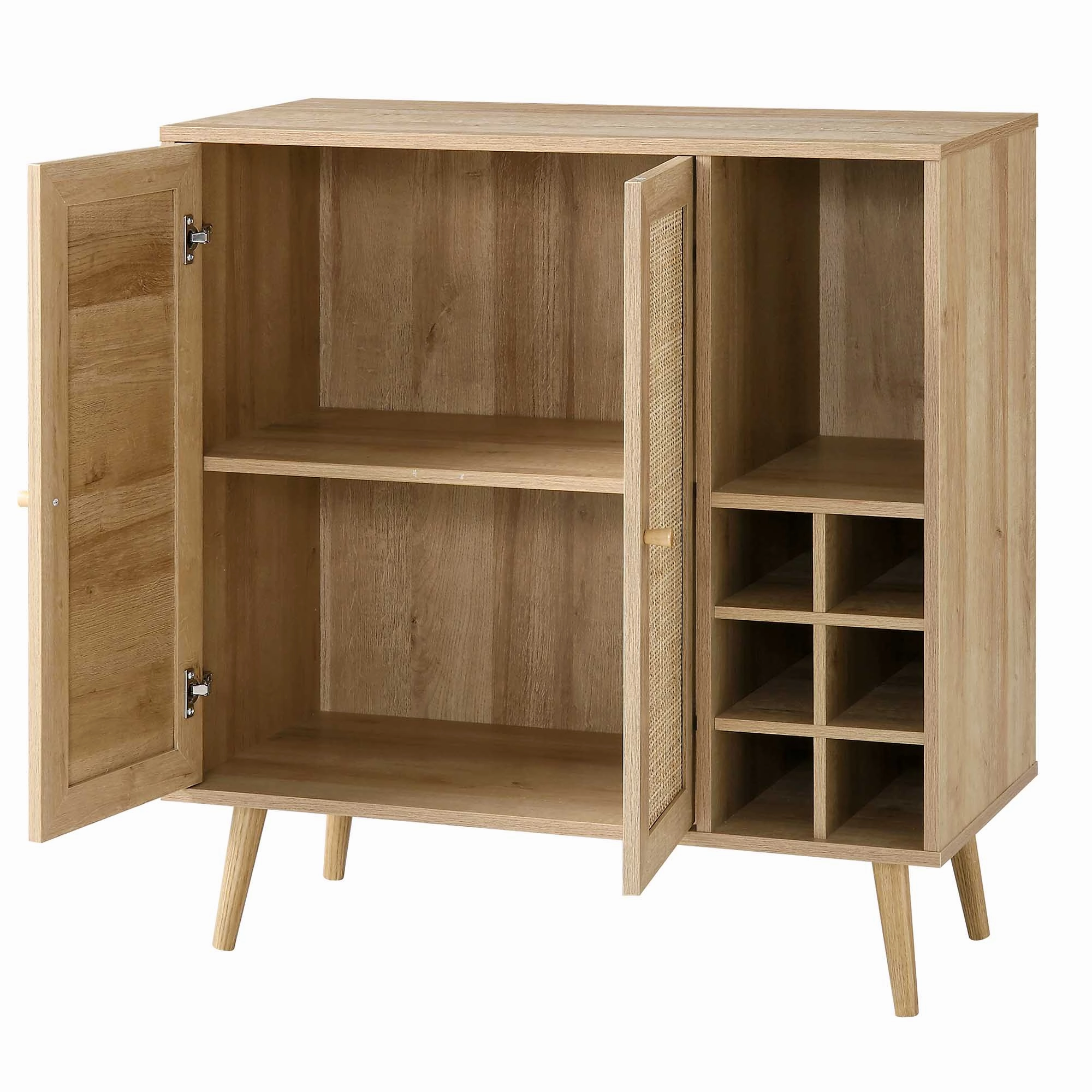 Frances Woven Rattan Drinks Cabinet, Natural