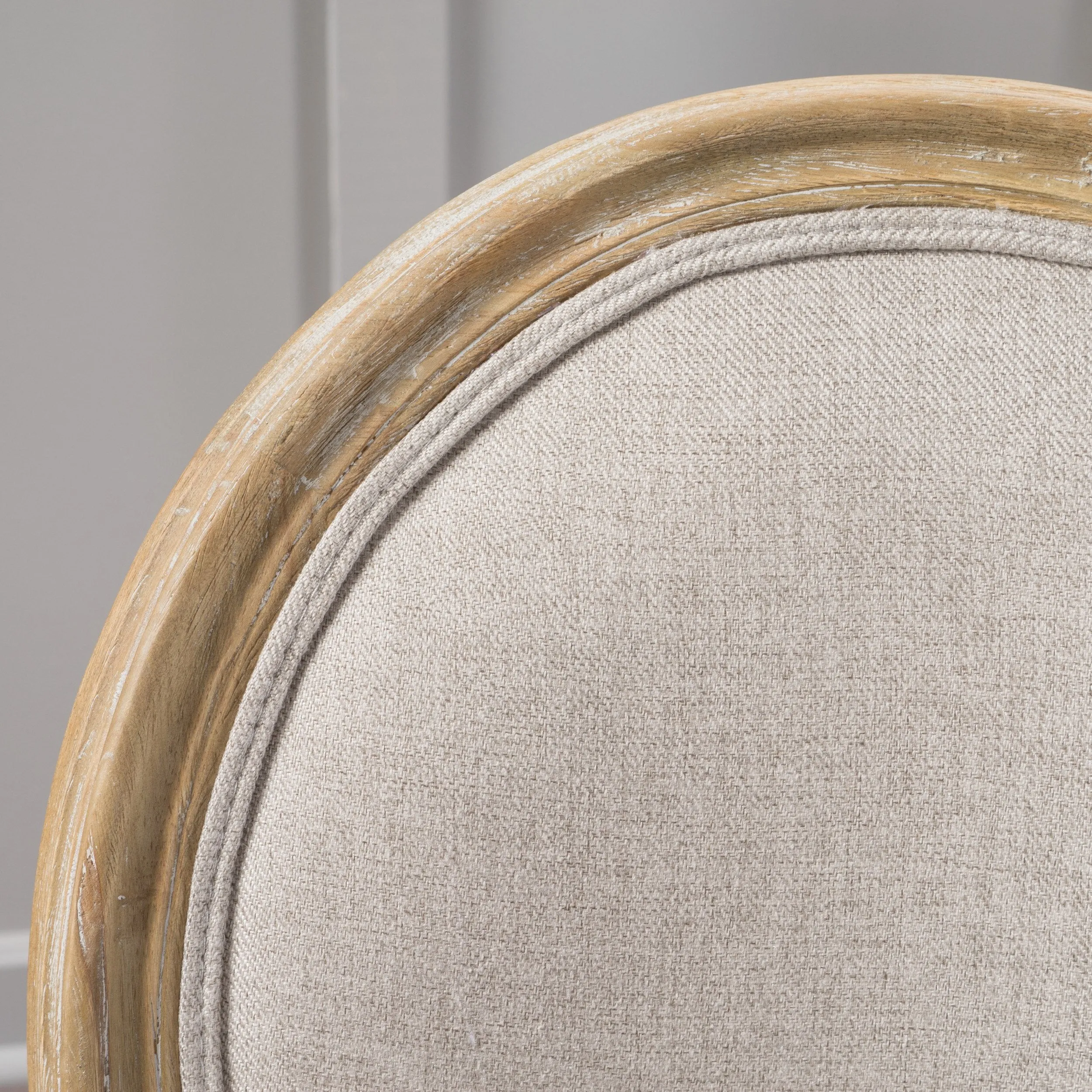 French Country Upholstered Weathered Wood Dining Chair (Set of 2) - NH852003