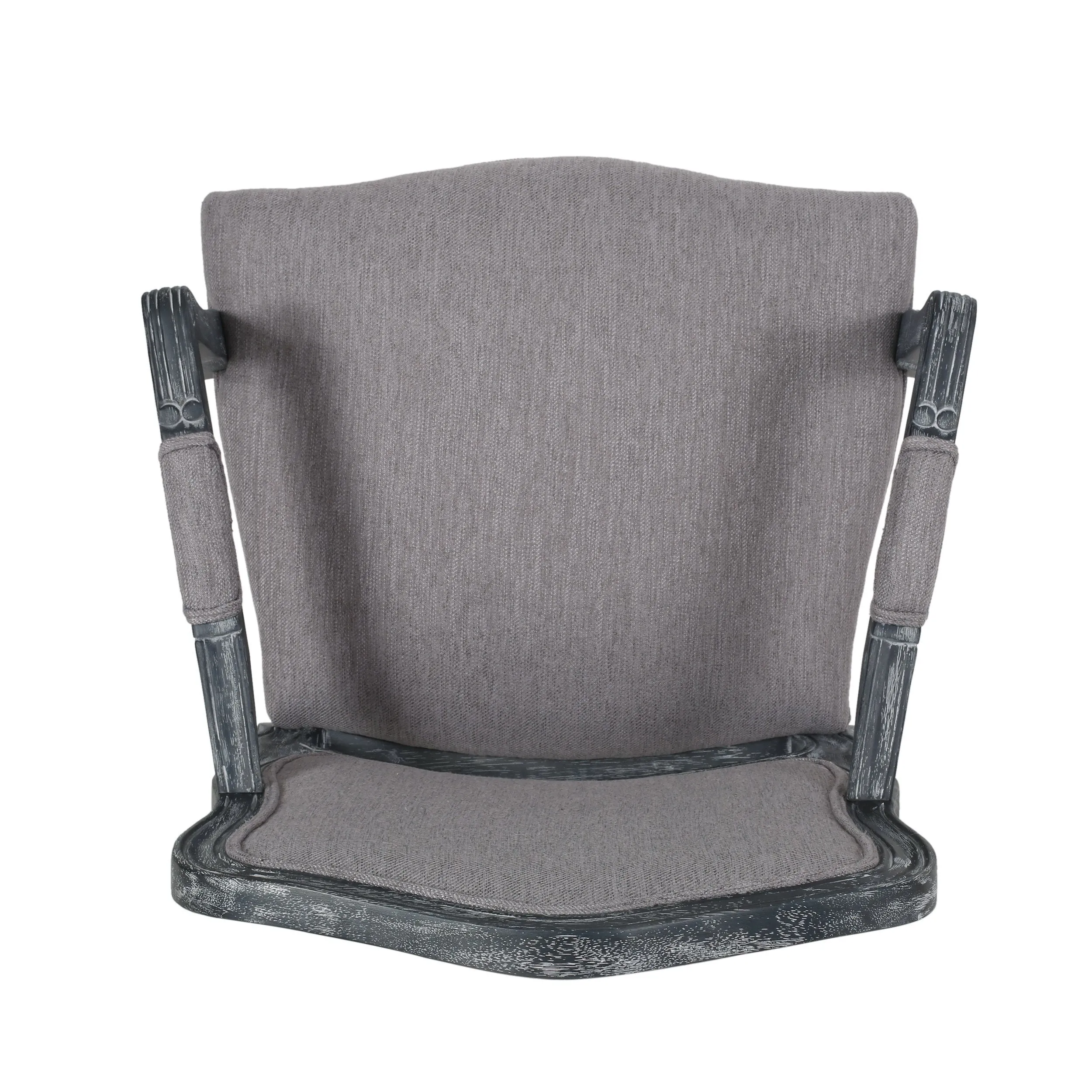 French Country Wood Upholstered Dining Armchair - NH581513