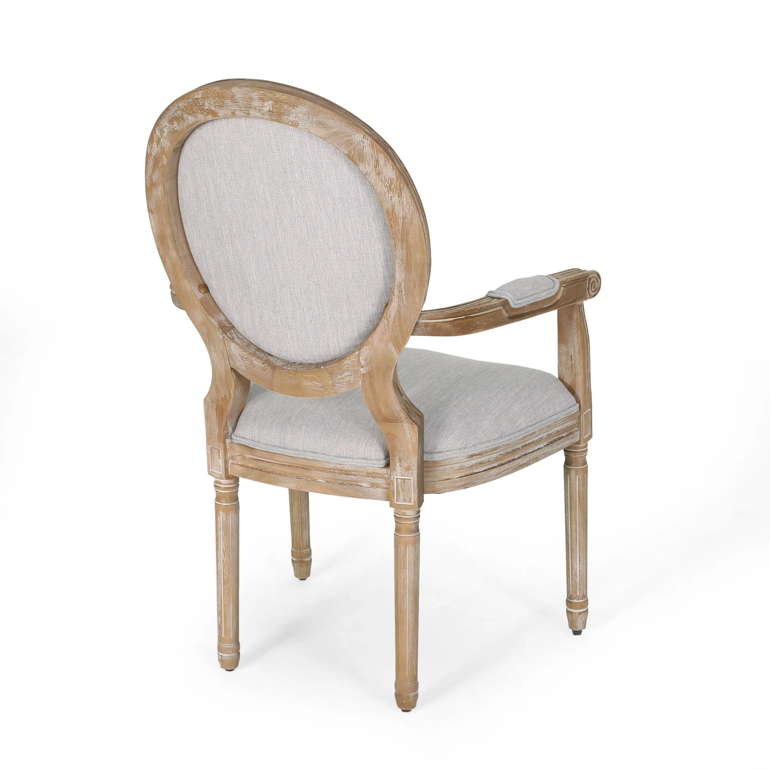 French Country Wood Upholstered Dining Chair - NH241513