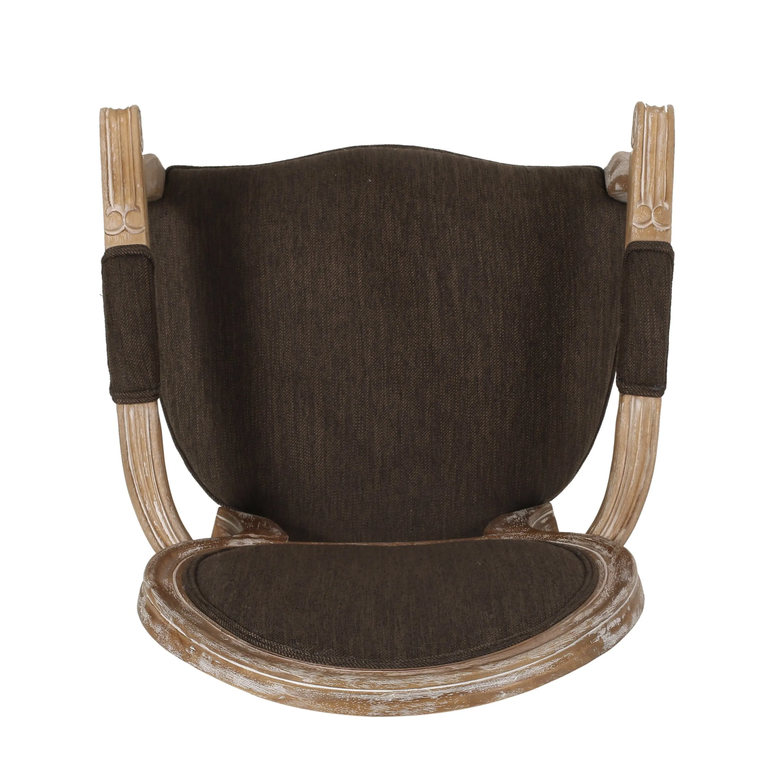French Country Wood Upholstered Dining Chair - NH241513