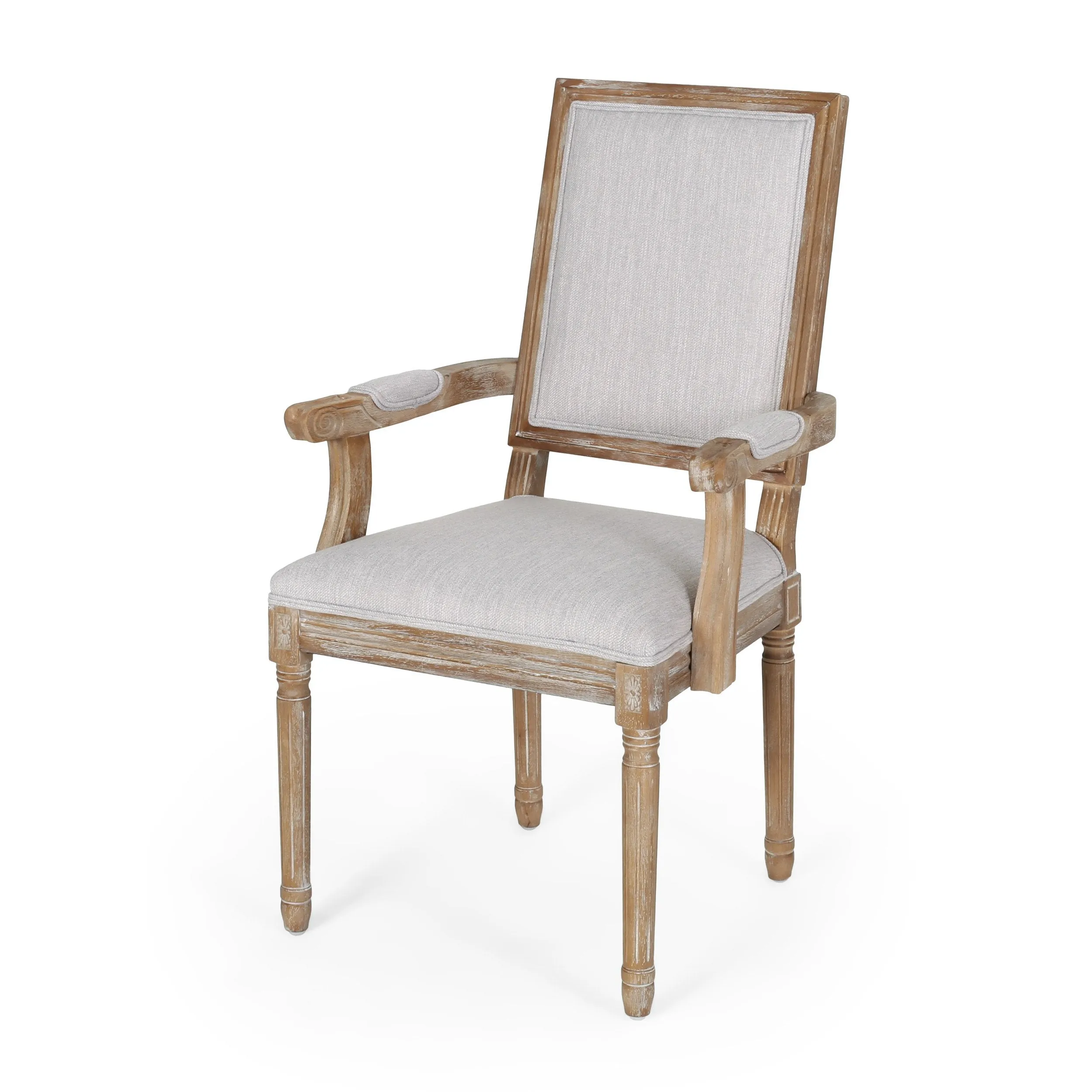 French Country Wood Upholstered Dining Chair - NH511513