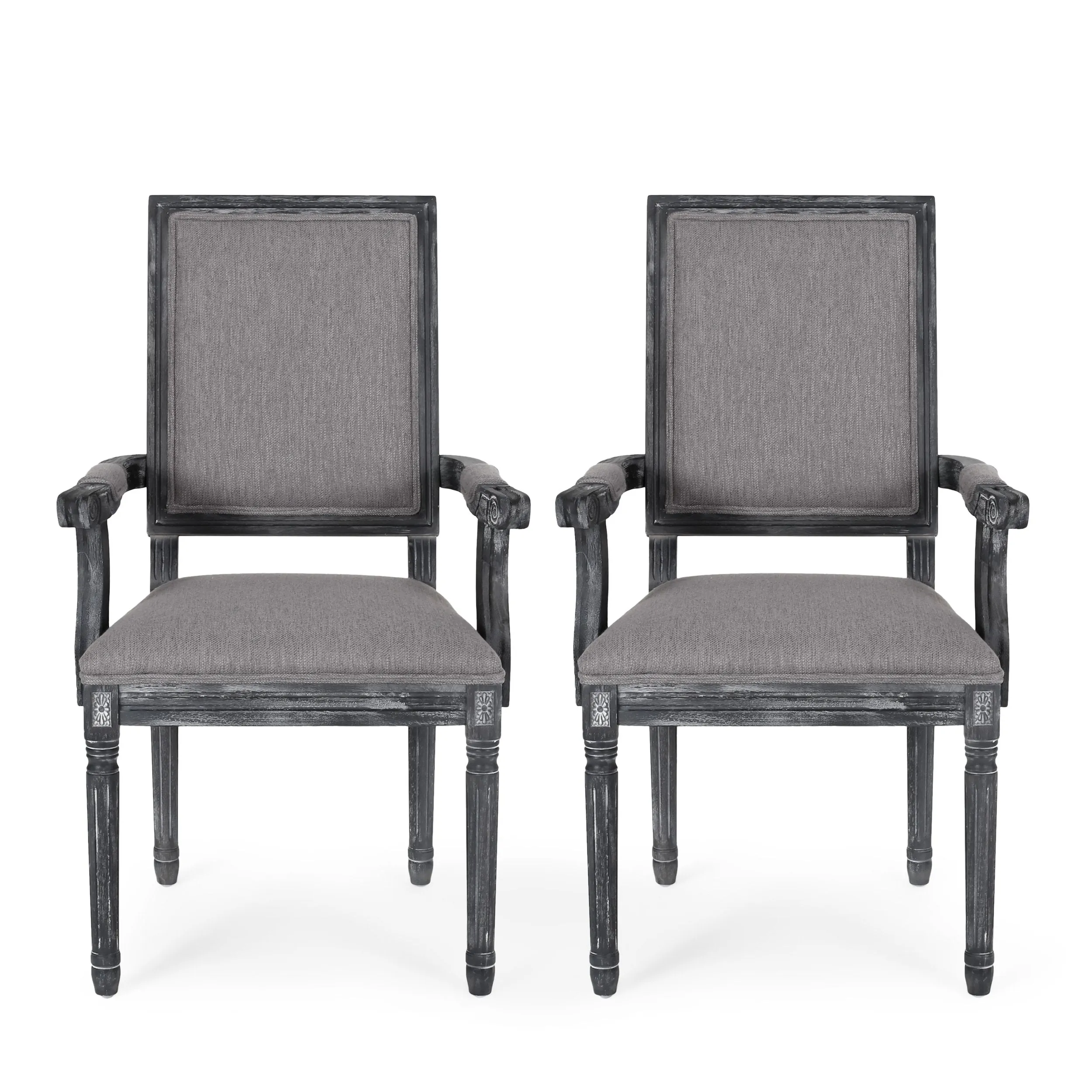 French Country Wood Upholstered Dining Chair - NH511513