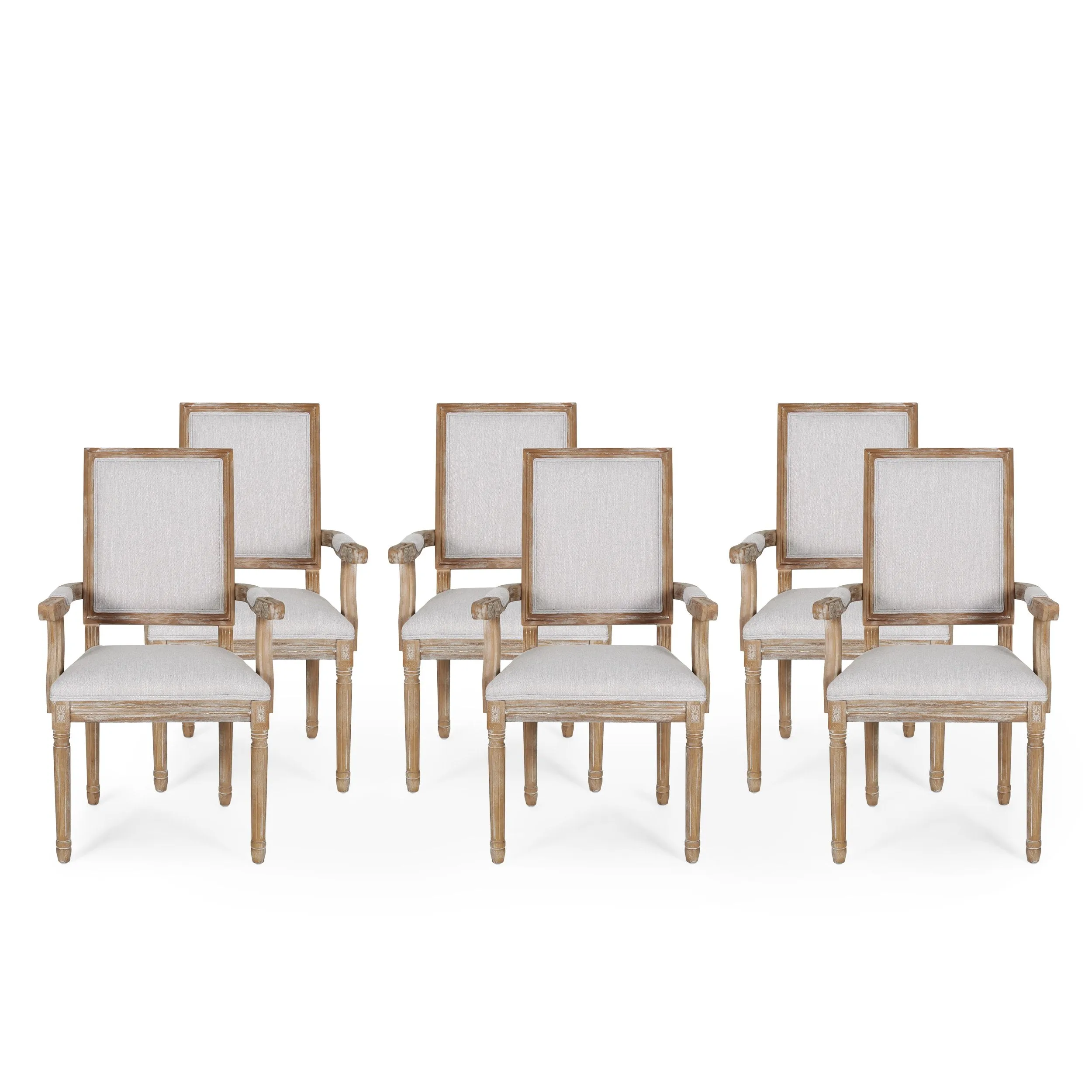 French Country Wood Upholstered Dining Chair - NH511513
