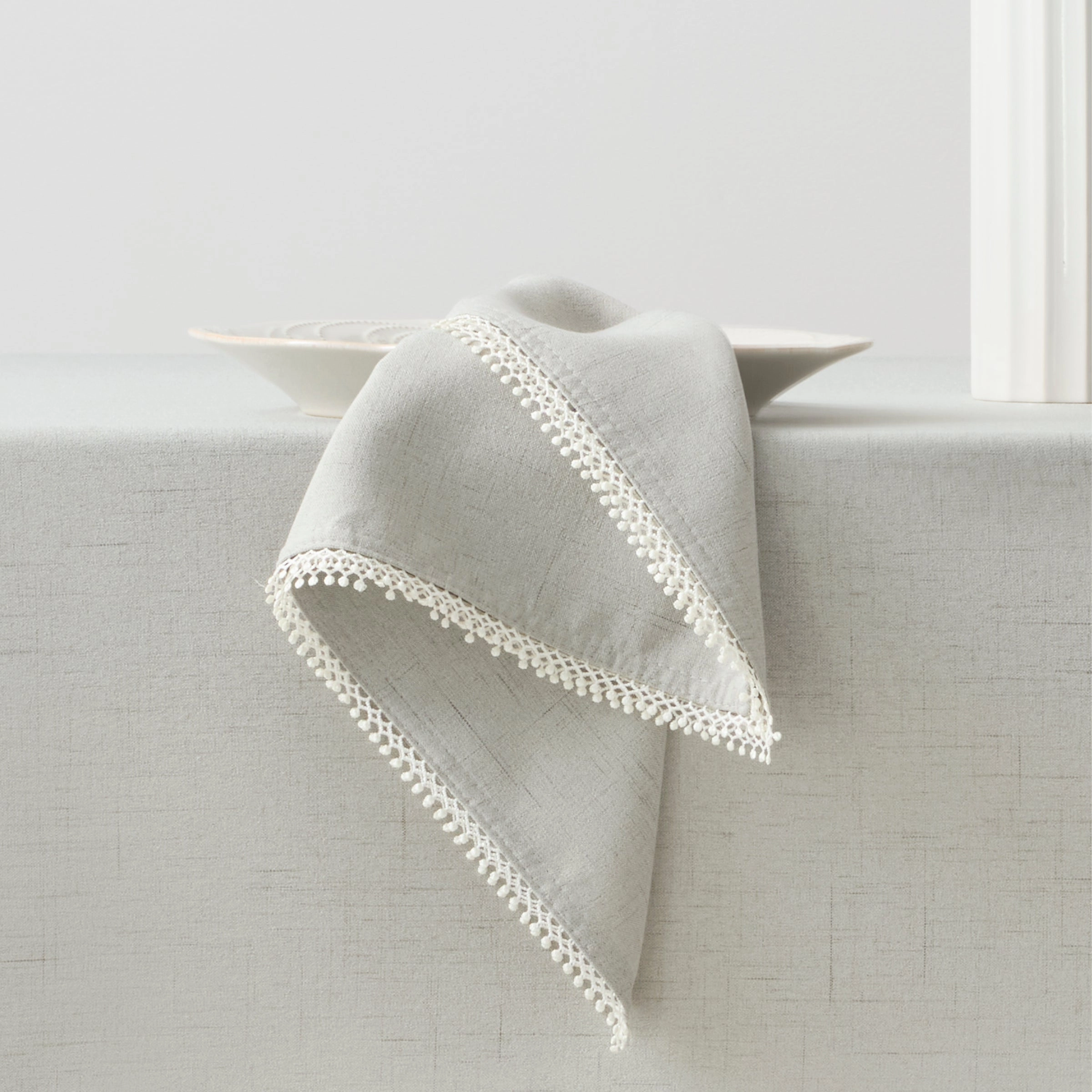 French Perle Dove Grey 19X19 Napkin
