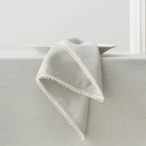 French Perle Dove Grey 19X19 Napkin